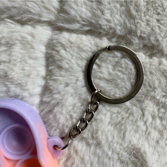Pop It | Tie Dye Elephant Pop It Fidget Silicone Keychain - Picture 4 of 7